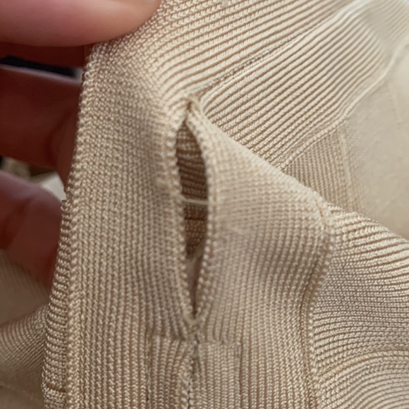 Gold Label couture beige bodycon cutout dress size Medium - Picture 10 of 10